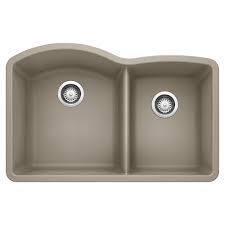 **CLEARANCE** BLC 441284 TRUFFLE DIAMOND SERIES UNDERMOUNT DOUBLE UNEQUAL BOWL