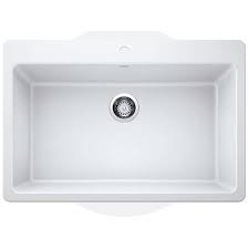 **CLEARANCE** BLC 442559 WHITE CORENCE SERIES DROP-IN/UNDERMOUNT SUPER SINGLE BOWL