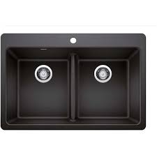 **CLEARANCE** BLC 442560 ANTHRACITE CORENCE SERIES DROP-IN/UNDERMOUNT DOUBLE EQUAL BOWL (LOW DIVIDE)