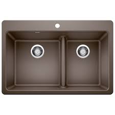 **CLEARANCE** BLC 442565 CAFE CORENCE SERIES DROP-IN/UNDERMOUNT DOUBLE UNEQUAL BOWL (LOW DIVIDE)