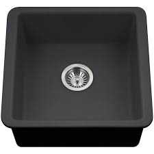**CLEARANCE** HMT CHE-1717BU-MB MATTE BLACK CHELSEA SERIES UNDERMOUNT FIRECLAY BAR/PREP SINK - 19-1/8 x 18-3/8 x 8" (WxDxH)"
