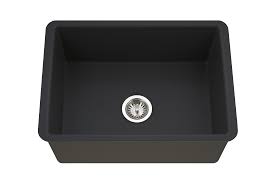 **CLEARANCE** HMT CHE-2619SU-MB MATTE BLACK CHELSEA SERIES UNDERMOUNT FIRECLAY SINGLE BOWL KITCHEN SINK - 25-1/2 x 18-1/4 x 8" (WxDxH)"