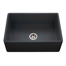 **CLEARANCE** HMT CHE-3020SA-MB MATTE BLACK CHELSEA SERIES APRON FRONT FIRECLAY SINGLE BOWL KITCHEN SINK - 30 x 20 x 9-1/4" (WxDxH)"