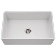 **CLEARANCE** HMT CHE-3320SA-MWH MATTE WHITE CHELSEA SERIES APRON FRONT FIRECLAY SINGLE BOWL KITCHEN SINK - 33 x 20 x 9-1/4" (WxDxH)"