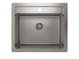 **CLEARANCE** Julien IH75-DS-252212 STAINLESS STEEL PROINOX H75 DROP-IN/UNDERMOUNT BOWL KITCHEN SINK - 25 x 22 x 12" O.D.   (Clearance Item)