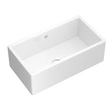 **CLEARANCE** ROH MS3318-WH WHITE SHAWS CLASSIC MODERN APRON FRONT FIRECLAY KITCHEN SINK