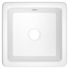 **CLEARANCE** ROH RC1818WH WHITE SHAWS CLASSIC SINGLE BOWL SQUARE FIRECLAY KITCHEN