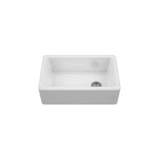 **CLEARANCE** Julien TM125-FS-301810 WHITE FIRECLAY PROTERRA M125 FARMHOUSE SINGLE BOWL KITCHEN SINK - 30 x 18-1/8 x 9-7/8" O.D.     (Clearance Item)                                                                     (Clearance Item)