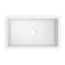 **CLEARANCE** ROH UM3018-WH WHITE SHAWS CLASSIC MODERN UNDERMOUNT FIRECLAY KITCHEN SINK
