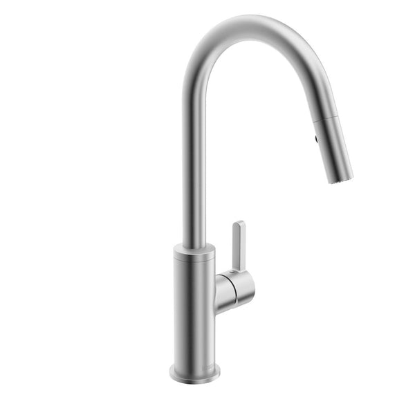 in2aqua, 6008.1.80.2, in2aqua Edge Single-Lever Kitchen Faucet With Swivel Spout And Pull-Down Spray, Stainless Steel