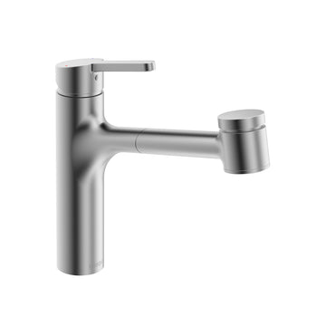 in2aqua, 6010.1.80.2, in2aqua Edge Single-Lever Kitchen Faucet With Swivel Spout And Pull-Out Spray, Stainless Steel