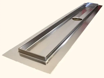 ACO, 93865, Plain Edge Shower Channel Body 35.43In. (For All Membranes And Hot Mop), Stainless Steel