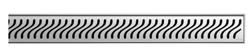 ACO, 37371, Flag Shower Channel Grate 35.43In., Stainless Steel