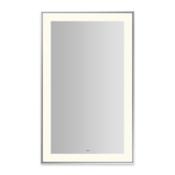 Robern YM2541RPSMD376 25 x 41" Vitality Sculpt Series Rectangular Mirror with Polished Chrome Slim Frame and Perimeter Lighting