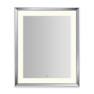Robern YM2733RPCMD376 27 x 33" Vitality Sculpt Series Rectangular Mirror with Polished Chrome Chamfered Frame and Perimeter Lighting