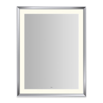 Robern YM3343RPCMD3K76 33 x 43" Vitality Sculpt Series Rectangular Mirror with Polished Chrome Chamfered Frame and Perimeter Lighting